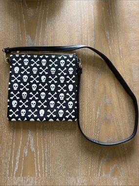 OTG 247 Black Crossbones Skull Crossbody Bag